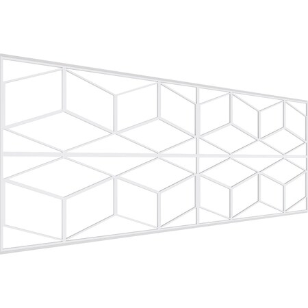 Ekena Millwork Set of Four Panels for 94 1/2"W x 36 1/4"H Pueblo Fretwork Wainscot Wall Paneling WPKP18X01X47PBL